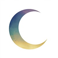 Flat illustration of Ramadan moon crescent night.