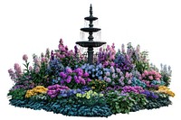 Victorian Ornamental Garden fountain flowers garden.