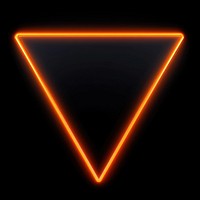 Neon triangular frame triangle glow illustration.