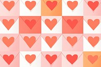 Envelopes checkered pattern hearts valentine design.