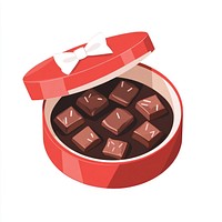 Chocolate cubes in box sweets red confectionery.