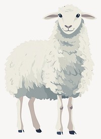 Ivory Sheep Standing sheep illustration background vector