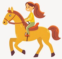 Riding a hourse illustration horse child vector