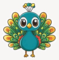 Peacock illustration animal bird vector