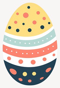 Yellow easter egg illustration colorful pattern vector