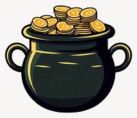 Black pot of gold illustration ammunition financial vector