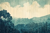 Rain backdrop illustration landscape scenery.