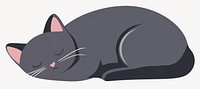 Cat illustration sleeping pet vector