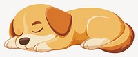 Puppy illustration sleeping animal vector