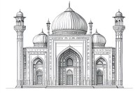 Islamic architecture drawing arches architectural.