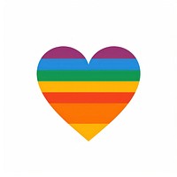 Rainbow heart celebration colorful symbol.