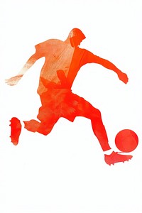 Soccer player playing football illustration sport silhouette.