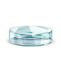 Glass podium transparent round illustration.