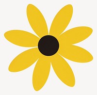 Black-eyed Susan flower illustration simple petal  vector