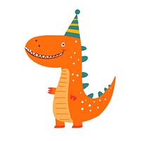 Party het illustration dinosaur hat.