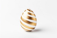 Glod and white cute chocolate easter egg decorative minimalist decoration.