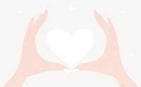 Hands forming a heart shape illustration background symbol vector