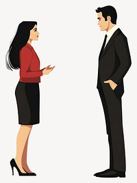 Conversation illustration business woman  vector