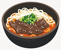 Gyudon illustration transparent background  vector