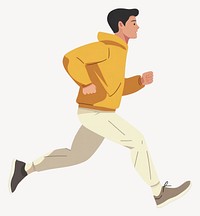 Man in workout gear running man illustration clothing  vector