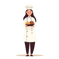 Food illustration uniform female.