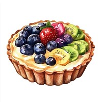 Financier dessert illustration watercolor.