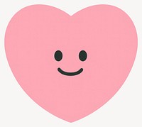 Pink heart smile emoji cute vector