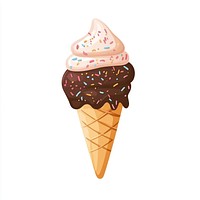 Ice cream cone illustration dessert delicious.