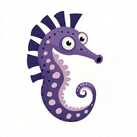 Seahorse illustration animal purple.