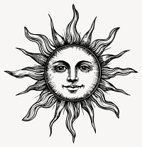 Sun drawing art illustration vector