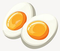 Boiled eggs illustration white food vector