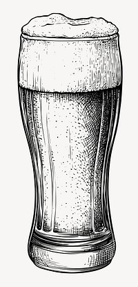 Beer beverage glass style vector