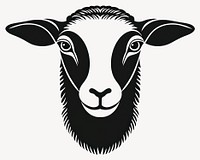 Sheep face linear sheep illustration animal vector