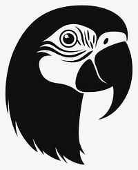 Macaw parrot face linear icon illustration animal vector vector