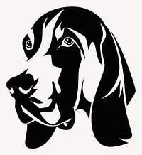 Collection portrait Basset Hound dog illustration graphic animal vector