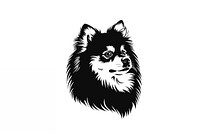 Collection portrait Pomeranian dog animal art illustration.