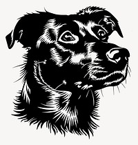 Portrait dog art illustration animal vector