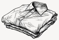 Folded shirt art clothing drawing vector