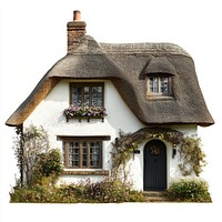 English cottage architecture thatched roof.