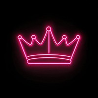 Neon background light crown.