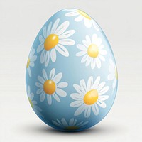 Light blue easter egg pattern flowers yellow.