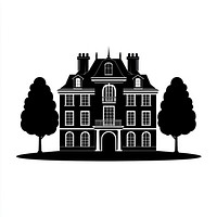 French chateau silhouette architecture building.