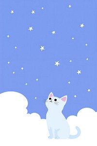 Cat looking up illustration background cartoon.