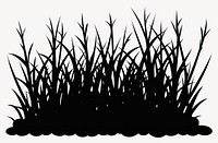 Grass bush illustration silhouette design vector