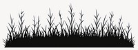 Grass bush illustration silhouette vector vector