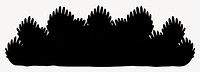 Grass bush illustration silhouette black vector