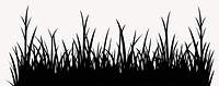 Grass bush illustration silhouette vector vector