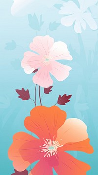 Flower wallpaper Beautiful flowers illustration graphics.