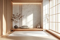 Modern japan onzen minimalist atmosphere interior.