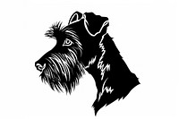 Collection portrait Airedale Terrier dog illustration silhouette airedale.